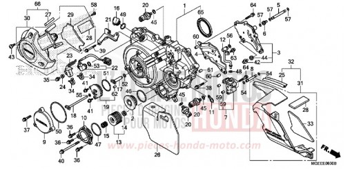 PANNEAU CARTER-MOTEUR D. (VFR1200FD) VFR1200FDF de 2015
